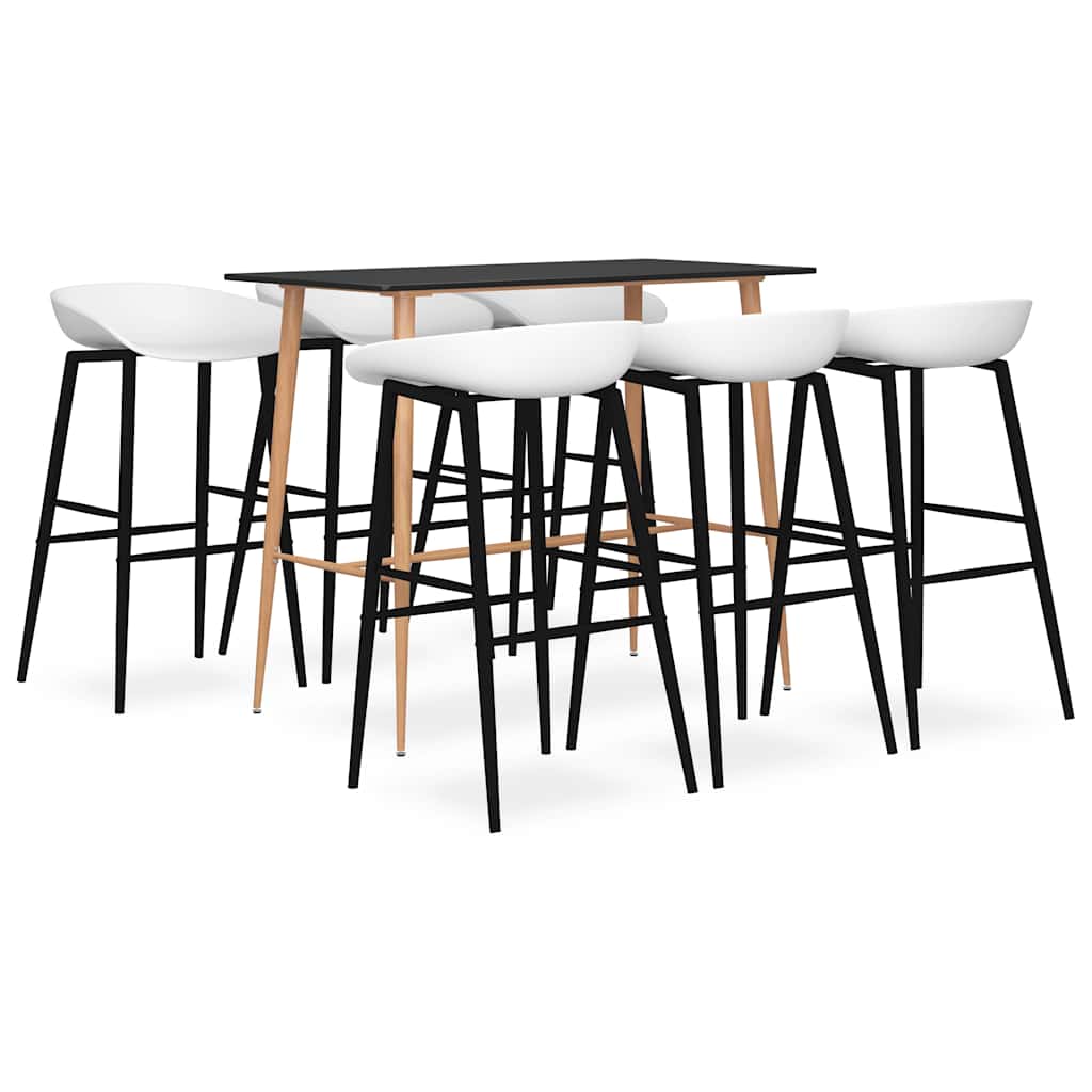 7-tlg. Bar-Set Schwarz und Weiß