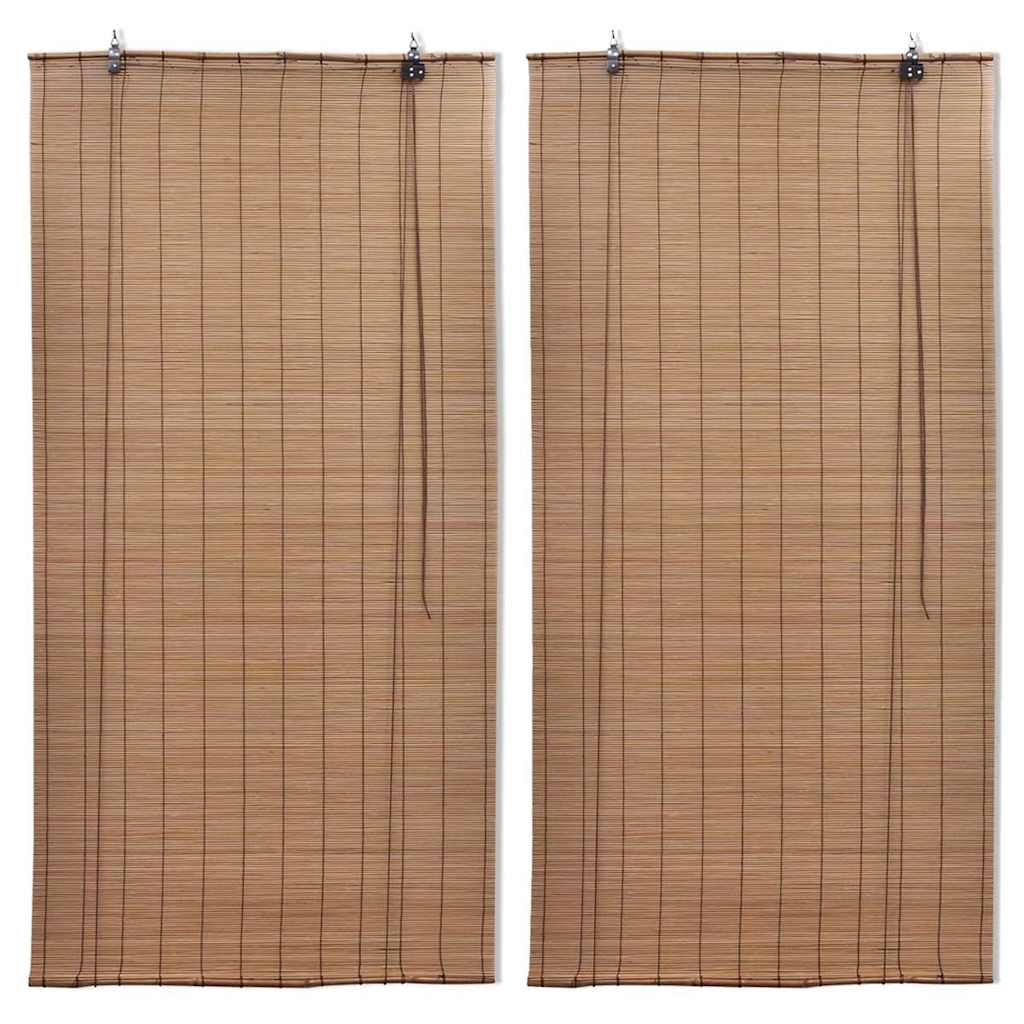 Bambusrollos 2 Stk. 80x160 cm Braun