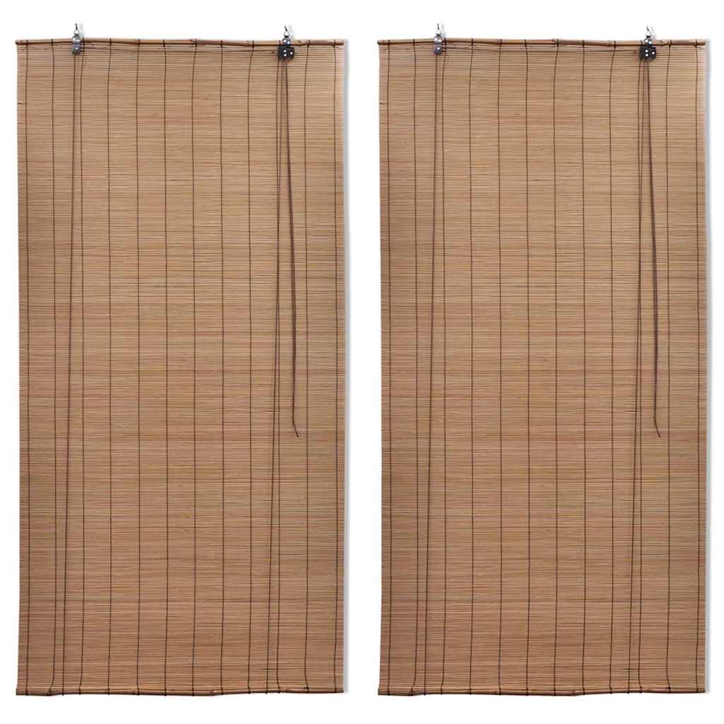 Bambusrollos 2 Stk. 120x220 cm Braun