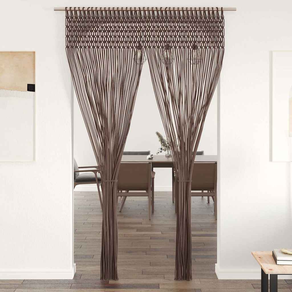 Makramee Vorhang Taupe 140x240 cm Baumwolle
