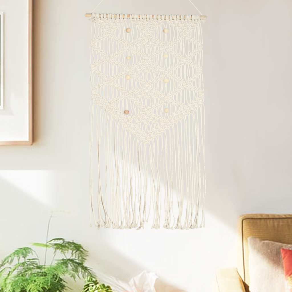 Makramee Wandbehang 40x80 cm Baumwolle