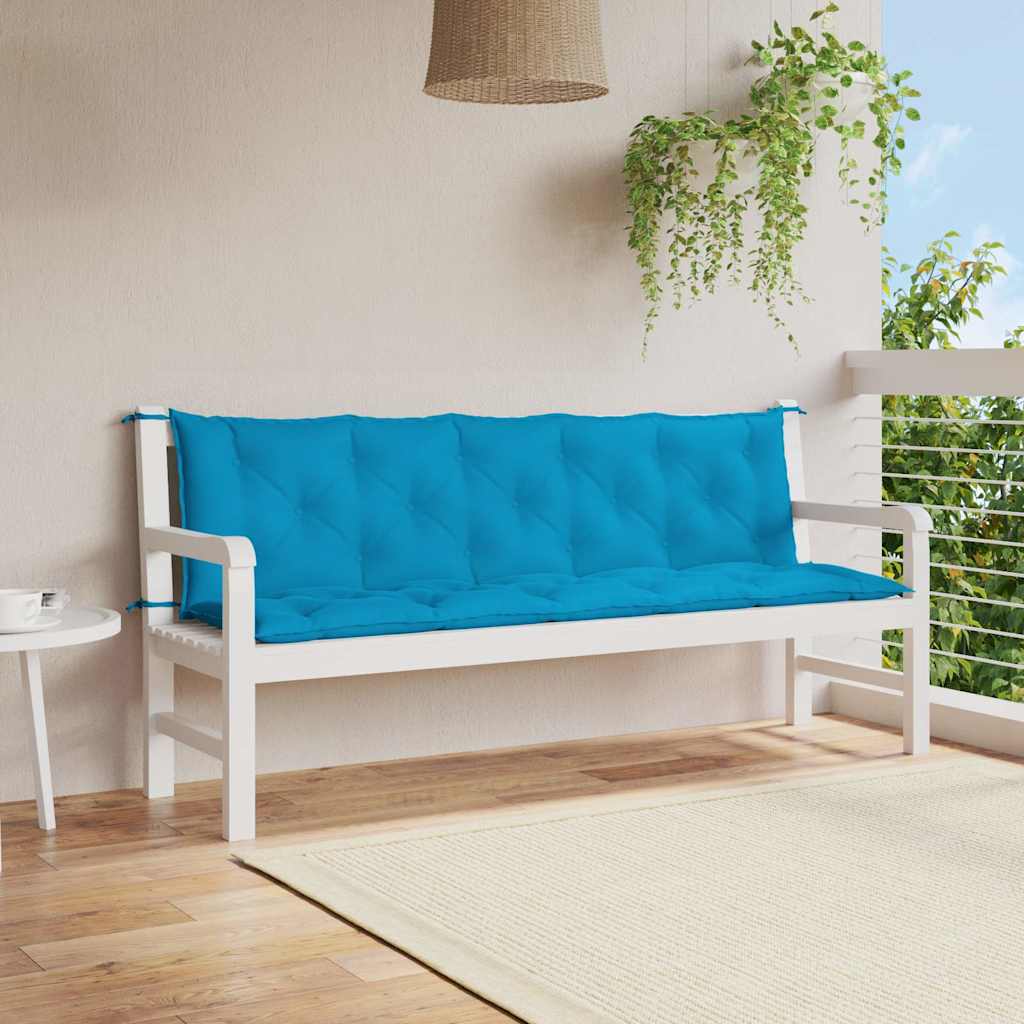 Gartenbank-Auflage Hellblau 180x(50+50)x7 cm Oxford-Gewebe