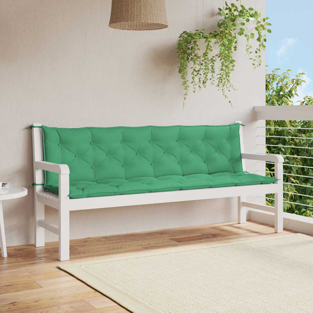 Gartenbank-Auflage Grün 200x(50+50)x7 cm Oxford-Gewebe
