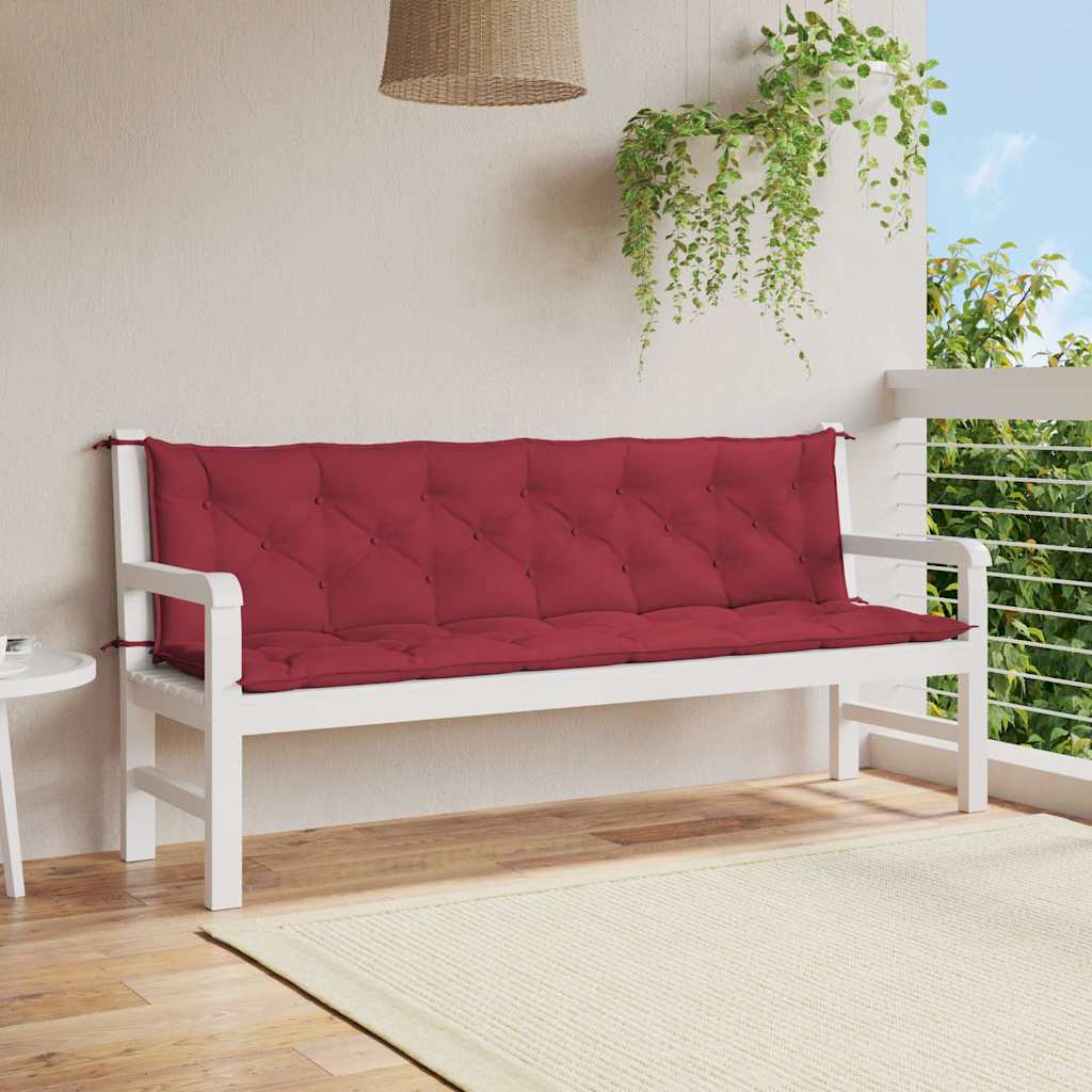 Gartenbank-Auflage Weinrot 200x(50+50)x7 cm Oxford-Gewebe