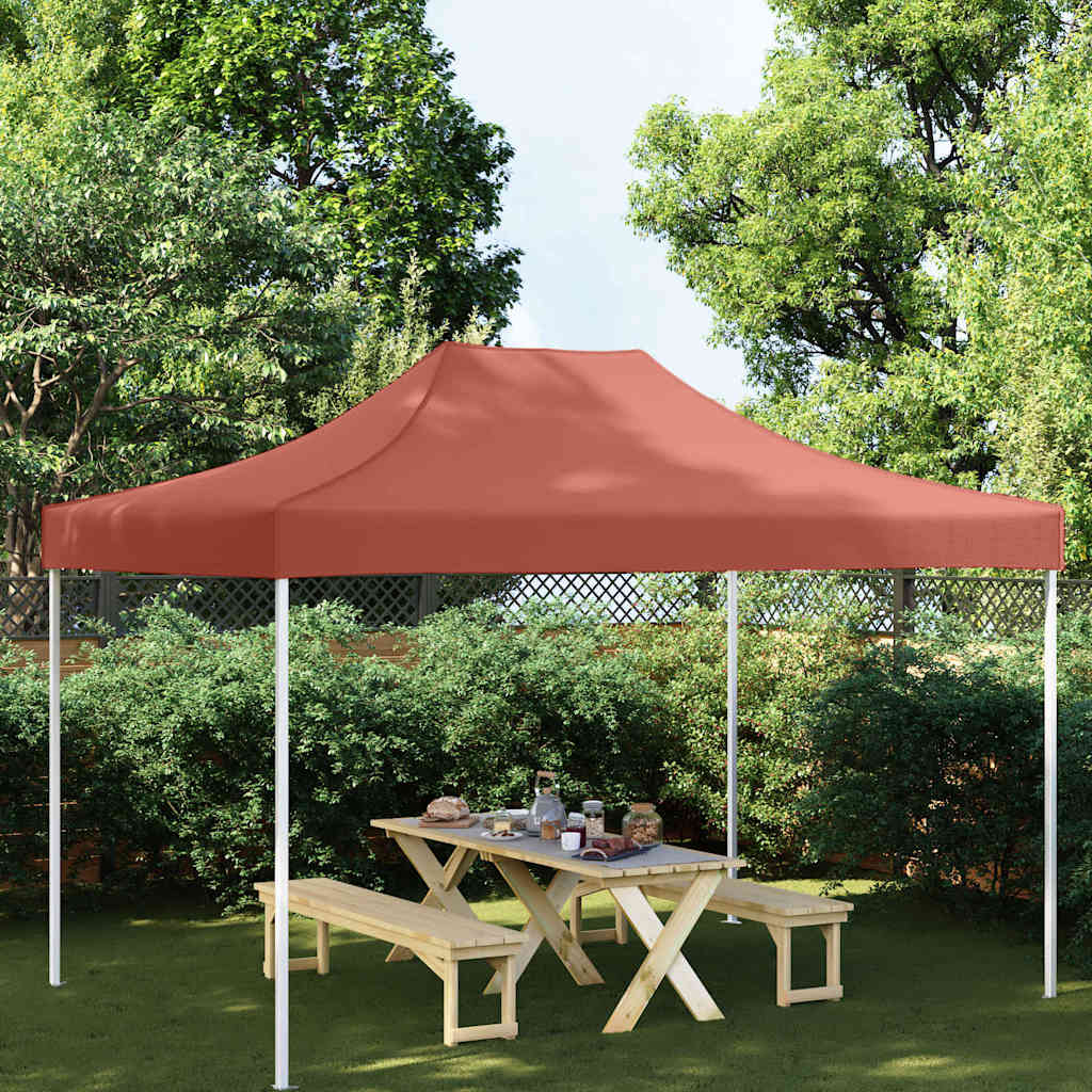 Partyzelt-Dach 4x3 m Terrakotta-Rot 270 g/m²
