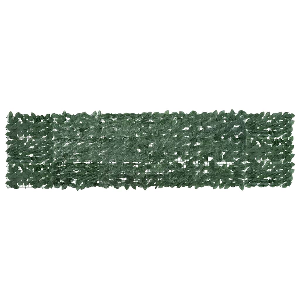 Balkon-Sichtschutz mit Dunkelgrünen Blättern 300x75 cm