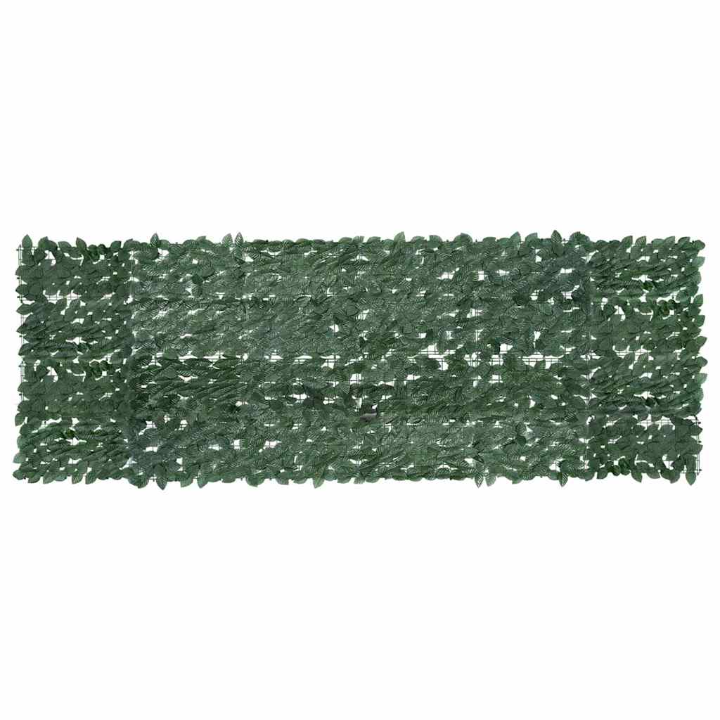 Balkon-Sichtschutz mit Dunkelgrünen Blättern 300x100 cm