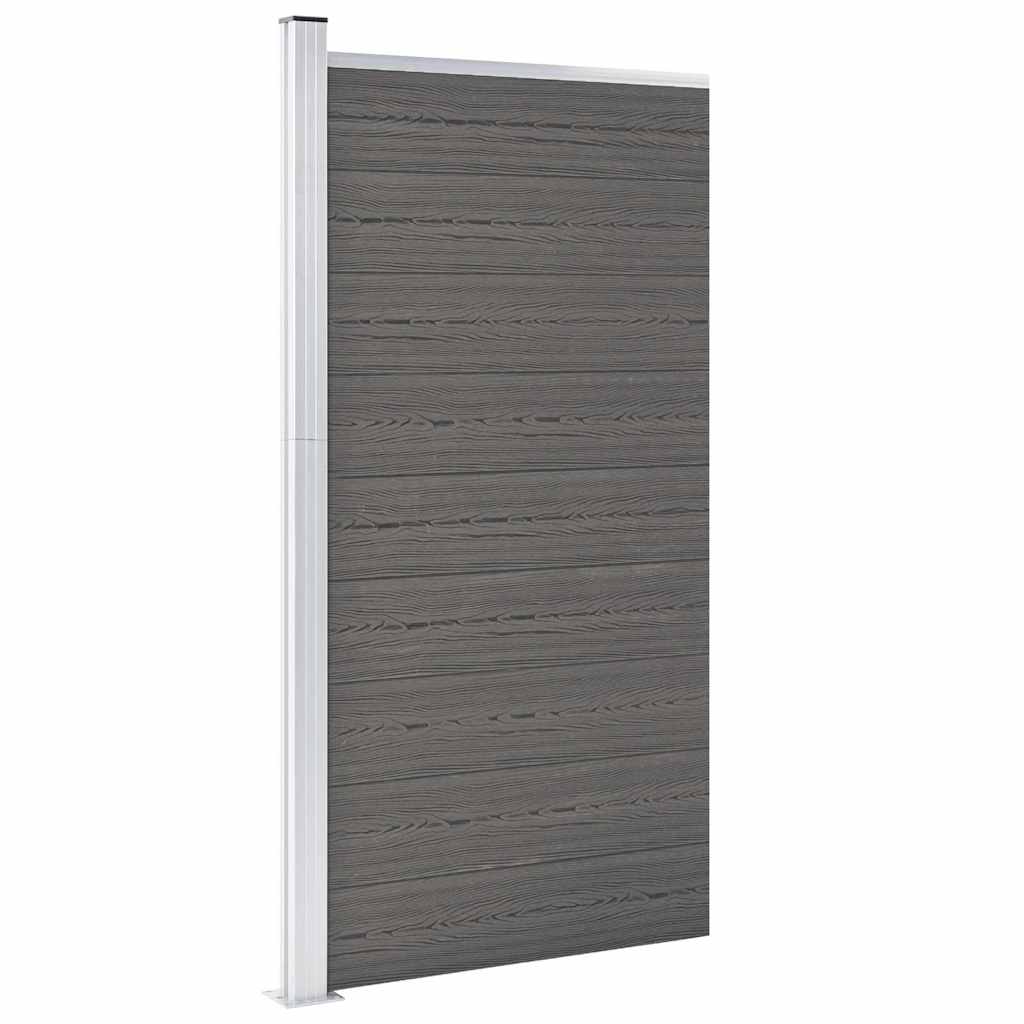 Zaunelement WPC 95x186 cm Grau
