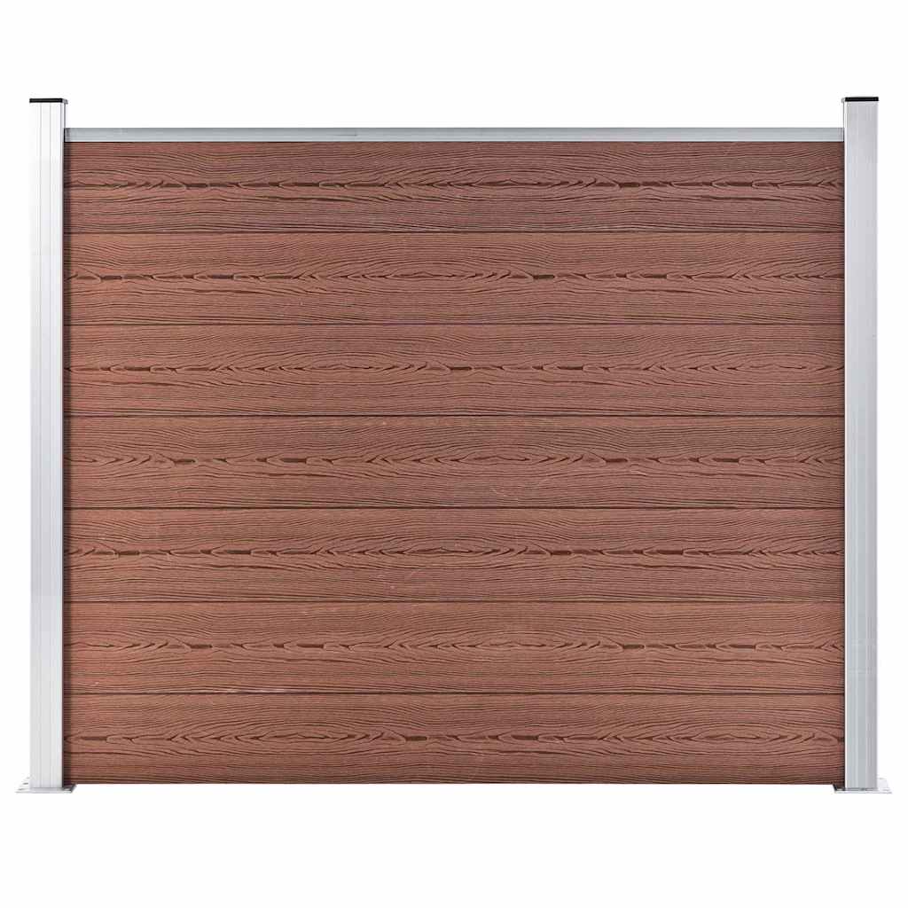 Zaunelement WPC 180x146 cm Braun