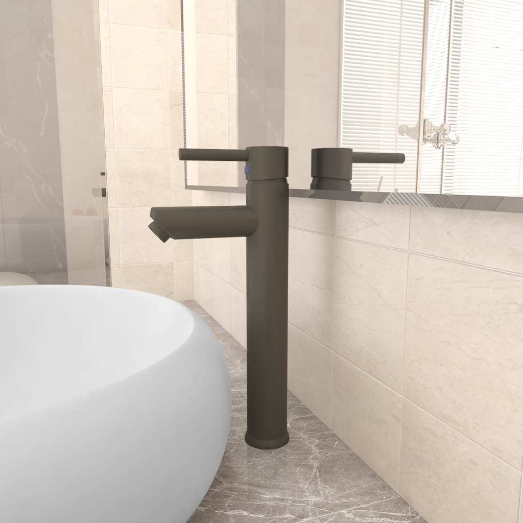 Badezimmer Mischbatterie Grau 12x30 cm