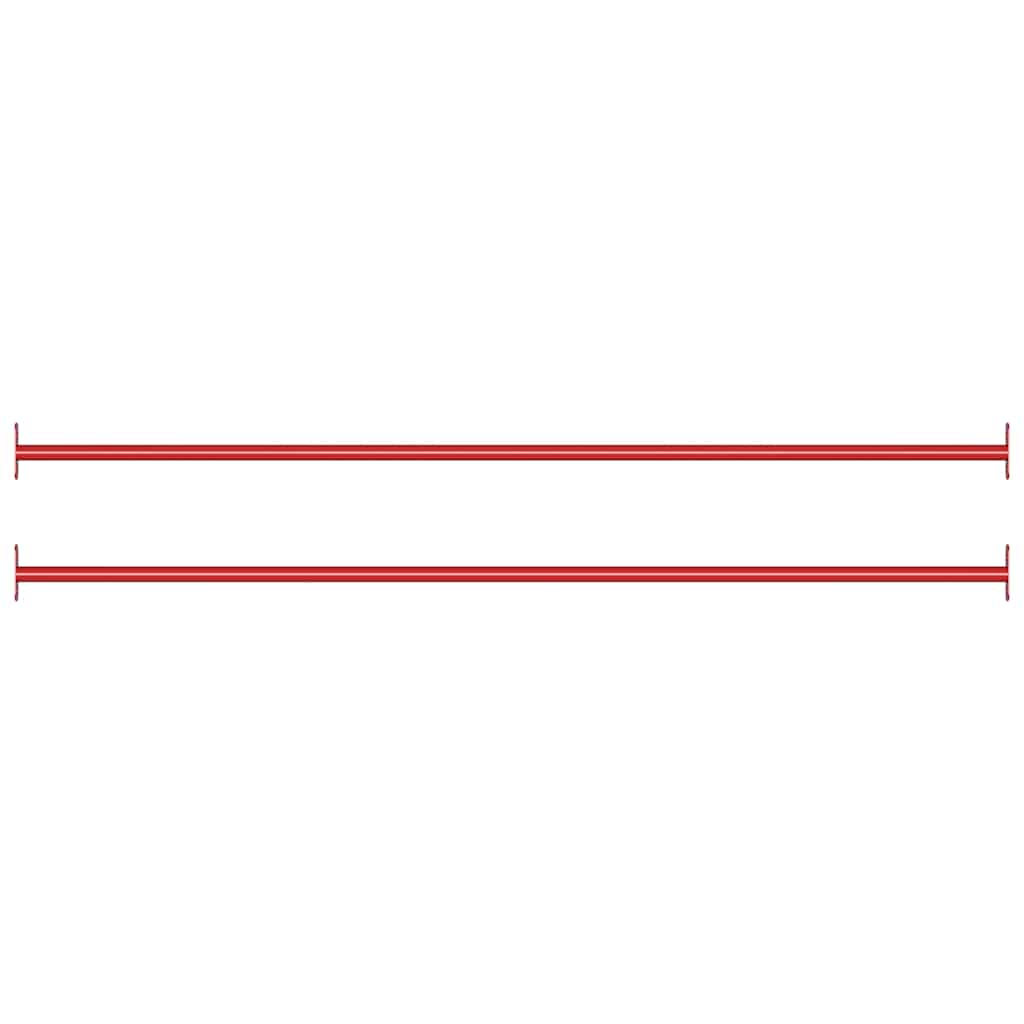 Turnstangen 2 Stk. 125 cm Stahl Rot