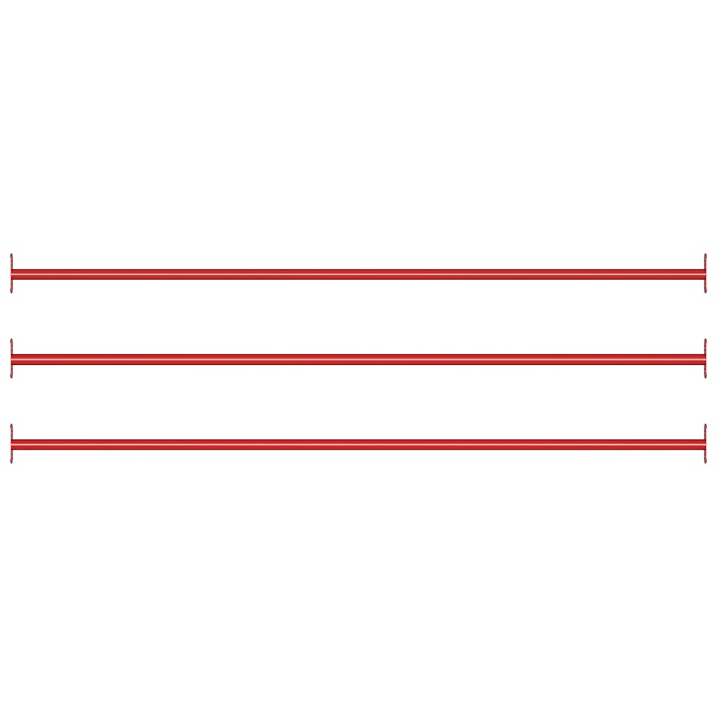 Turnstangen 3 Stk. 125 cm Stahl Rot
