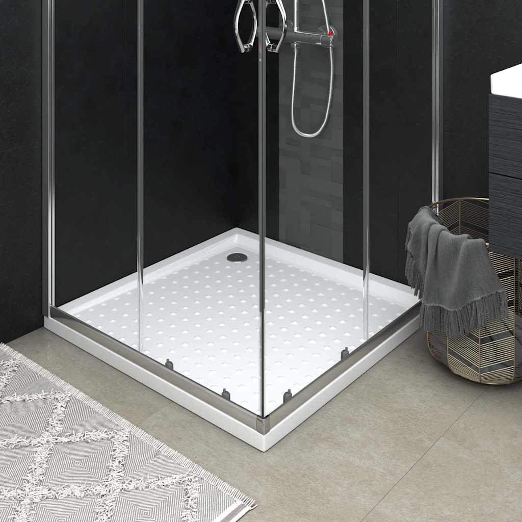 Duschwanne Anti-Rutsch Weiß 90x90x4 cm ABS