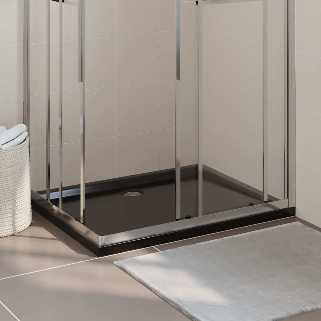 Duschtasse ABS Rechteckig Schwarz 80x100 cm