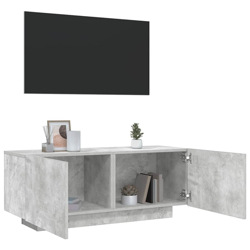 TV-Schrank Betongrau 100x35x40 cm Holzwerkstoff