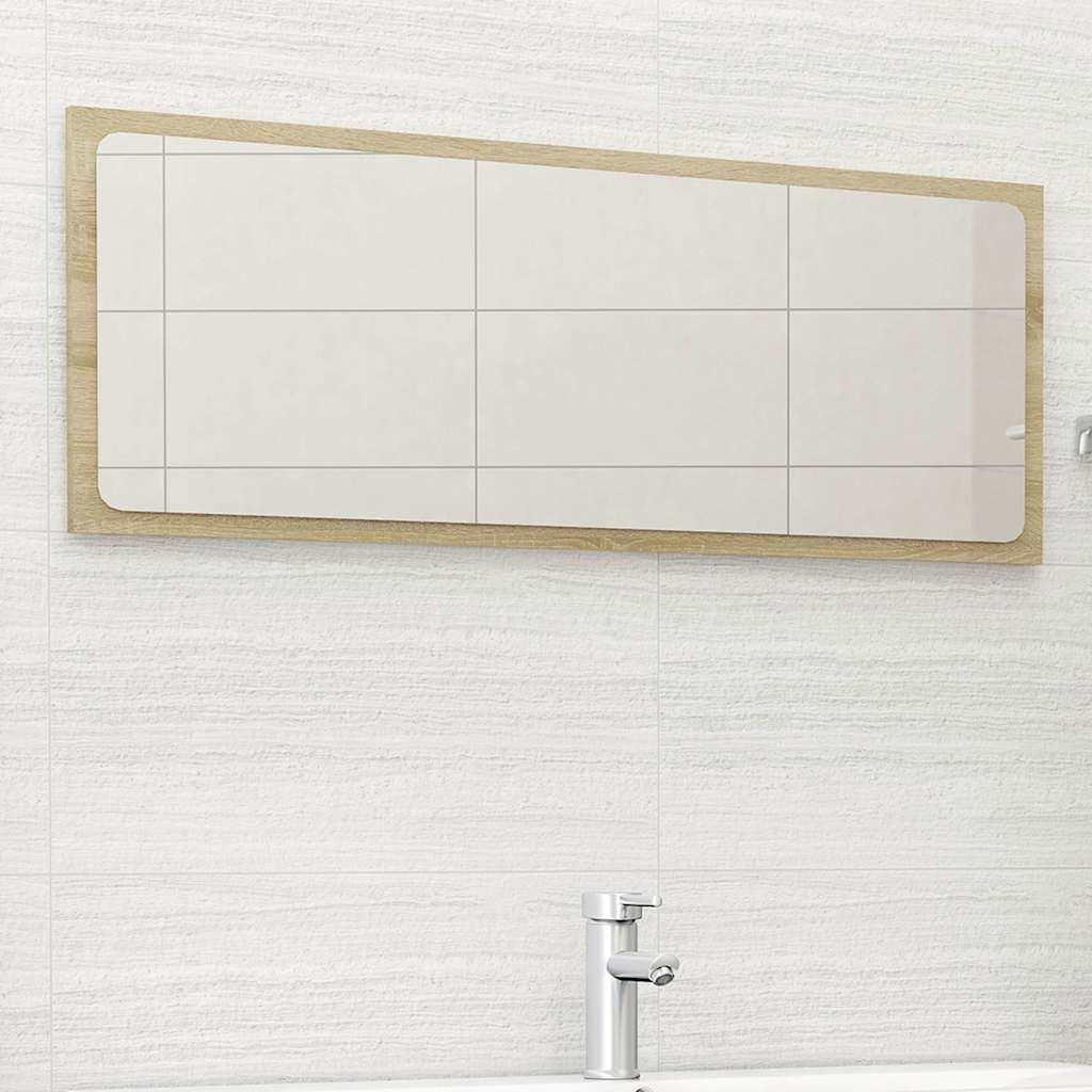 Badspiegel Sonoma-Eiche 100x1,5x37 cm Holzwerkstoff