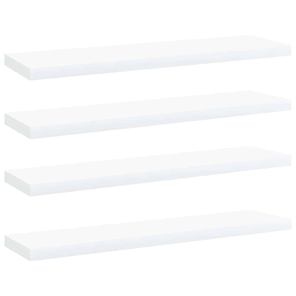 Bücherregal-Bretter 4 Stk. Weiß 40x10x1,5 cm Holzwerkstoff