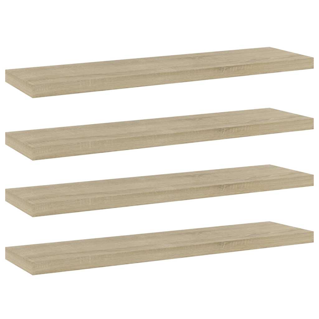 Bücherregal-Bretter 4 Stk. Sonoma-Eiche 40x10x1,5 cm