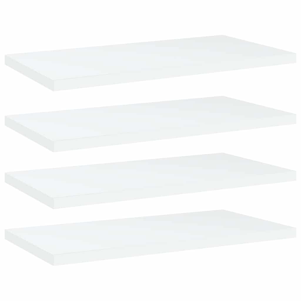Bücherregal-Bretter 4 Stk. Weiß 40x20x1,5 cm Holzwerkstoff