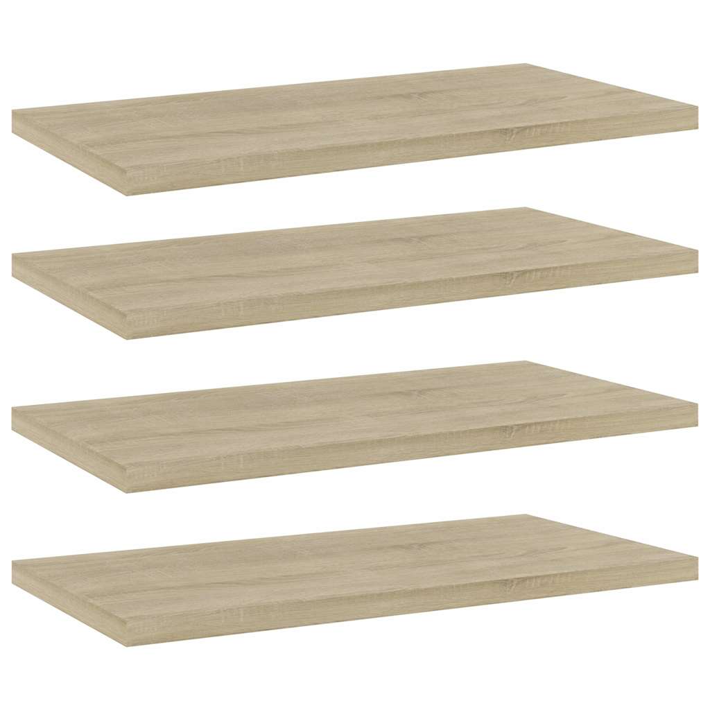 Bücherregal-Bretter 4 Stk. Sonoma-Eiche 40x20x1,5 cm