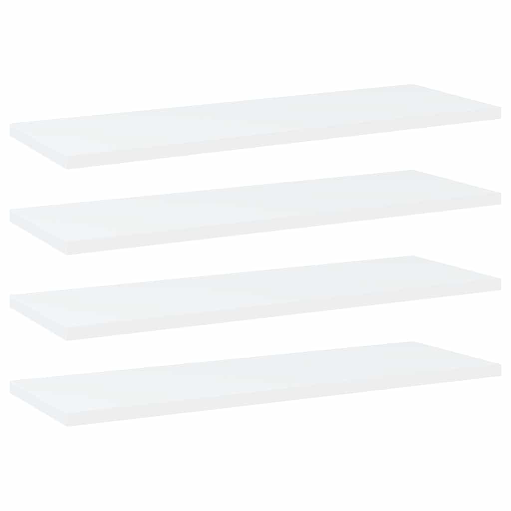 Bücherregal-Bretter 4 Stk. Weiß 60x20x1,5 cm Holzwerkstoff