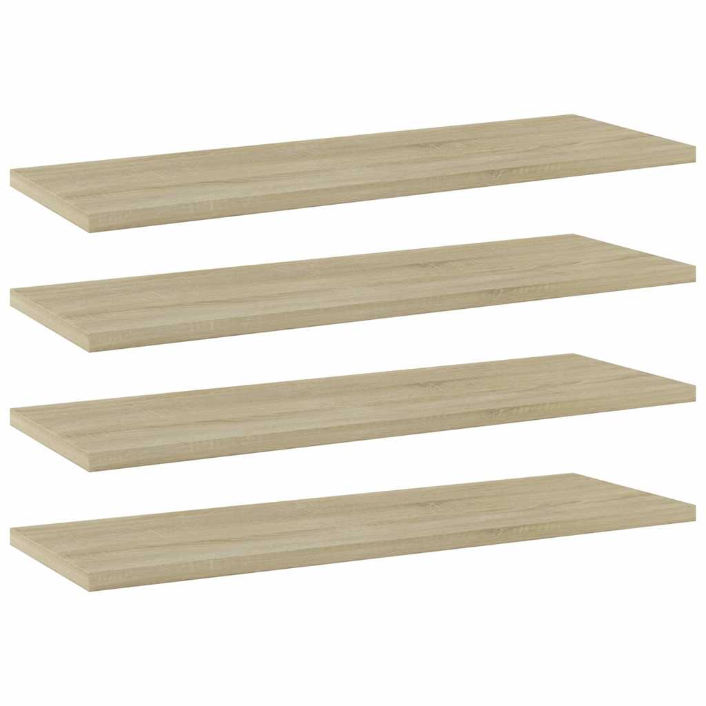Bücherregal-Bretter 4 Stk. Sonoma-Eiche 60x20x1,5 cm