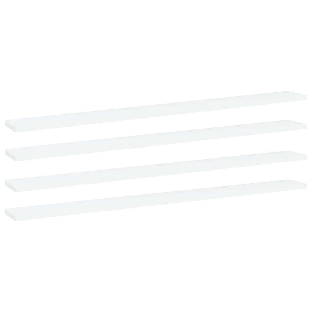 Bücherregal-Bretter 4 Stk. Weiß 100x10x1,5 cm Holzwerkstoff