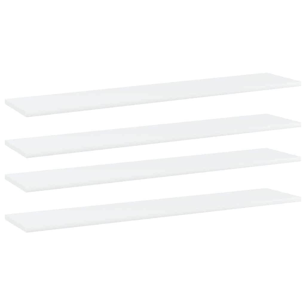 Bücherregal-Bretter 4 Stk. Weiß 100x20x1,5 cm Holzwerkstoff