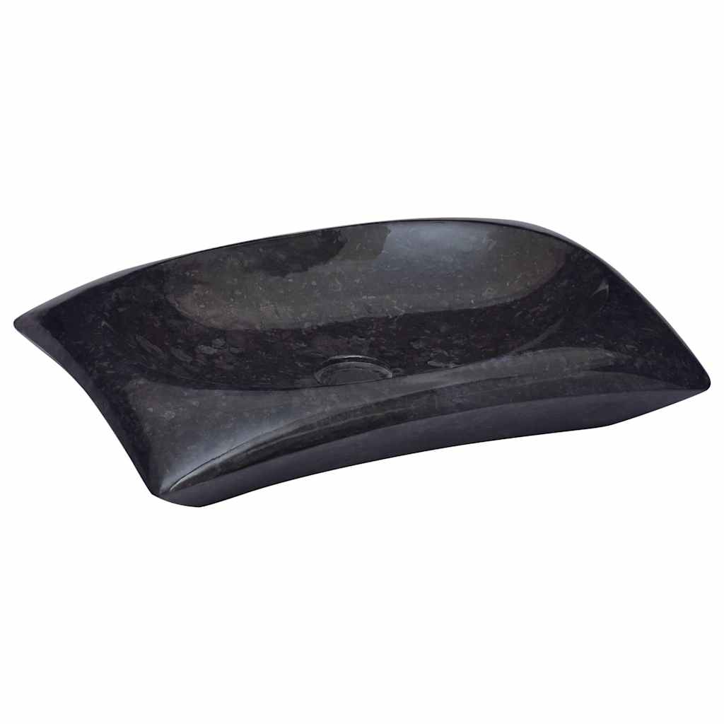 Waschbecken Schwarz 50x35x10 cm Marmor