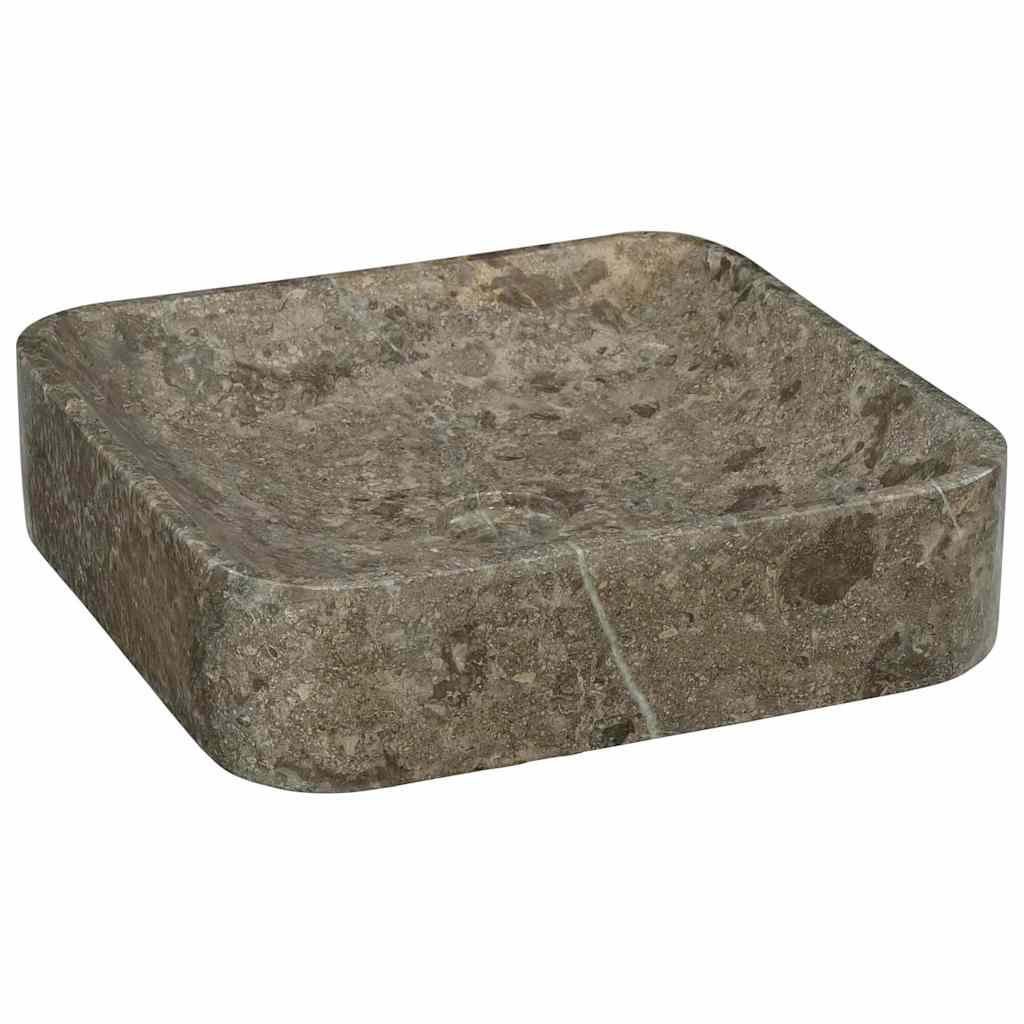 Waschbecken Grau 40x40x10 cm Marmor