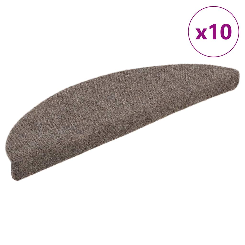 Stufenmatten Selbstklebend 10 Stk. 56x17x3 cm Beige Halbrund