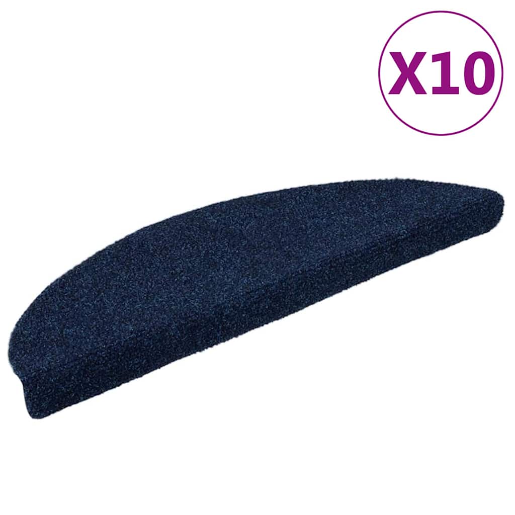 Stufenmatten Selbstklebend 10 Stk. 56x17x3 cm Marineblau Halbrund