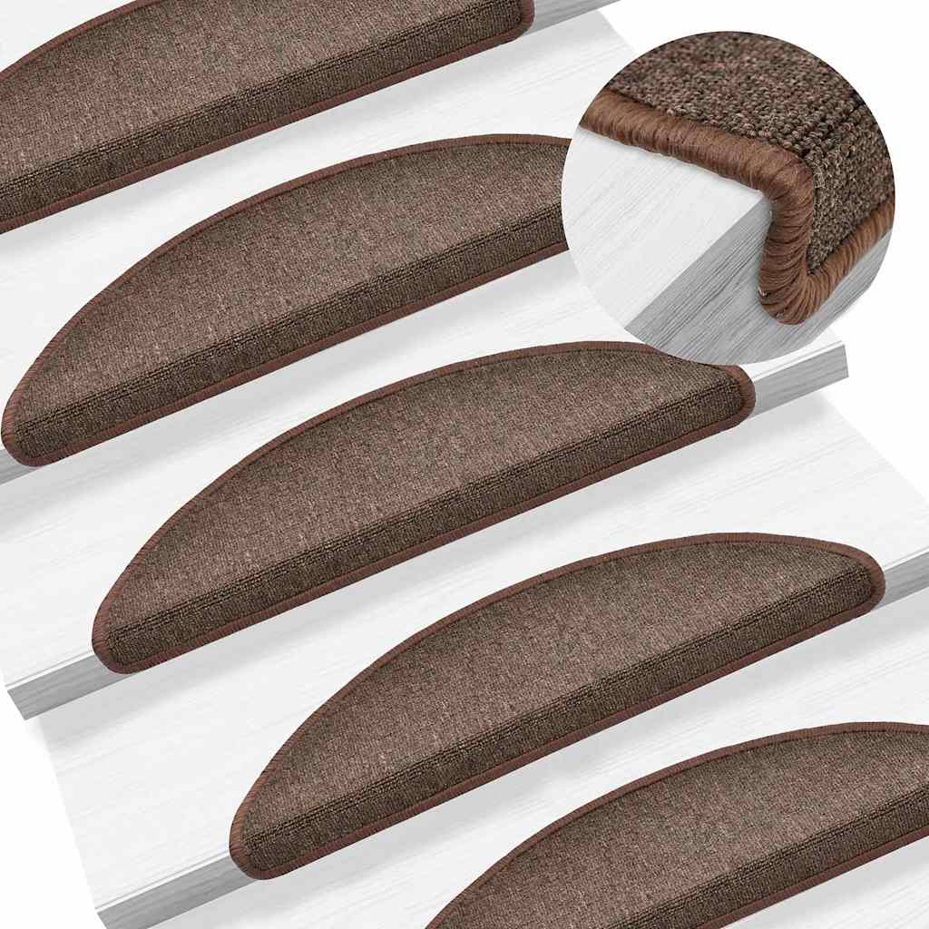 Stufenmatten 10 Stk. 56x17x3 cm Kaffeebraun Halbrund