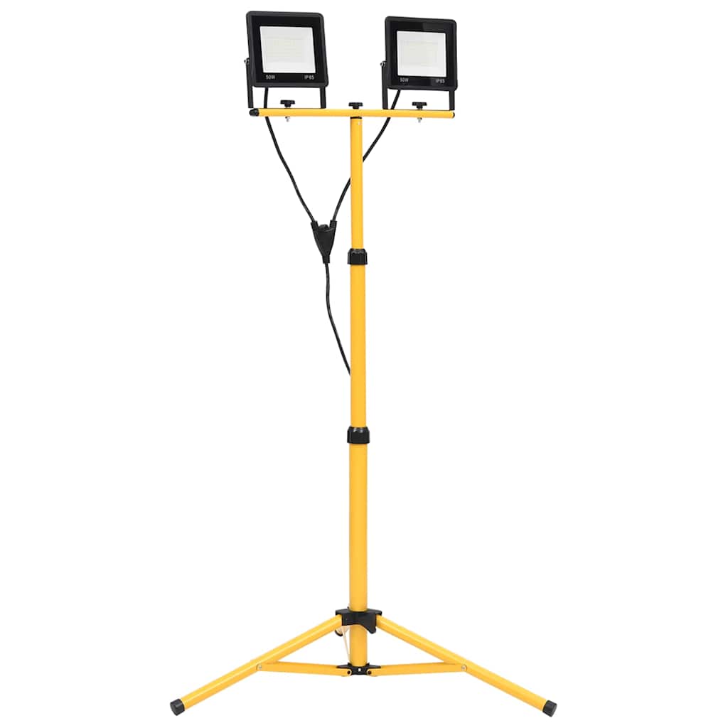LED-Fluter mit Stativ 2x50 W Kaltweiß