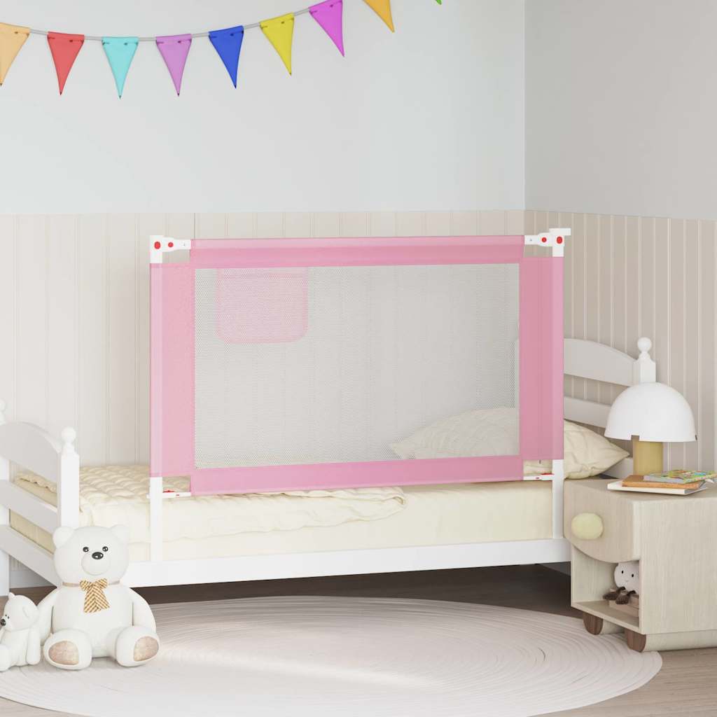 Kleinkind-Bettschutzgitter Rosa 120x25 cm Stoff