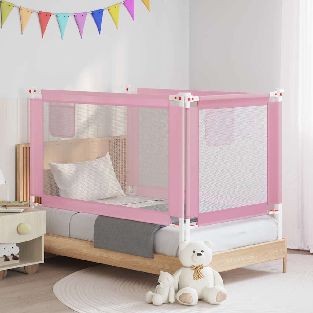 Kleinkind-Bettschutzgitter Rosa 140x25 cm Stoff