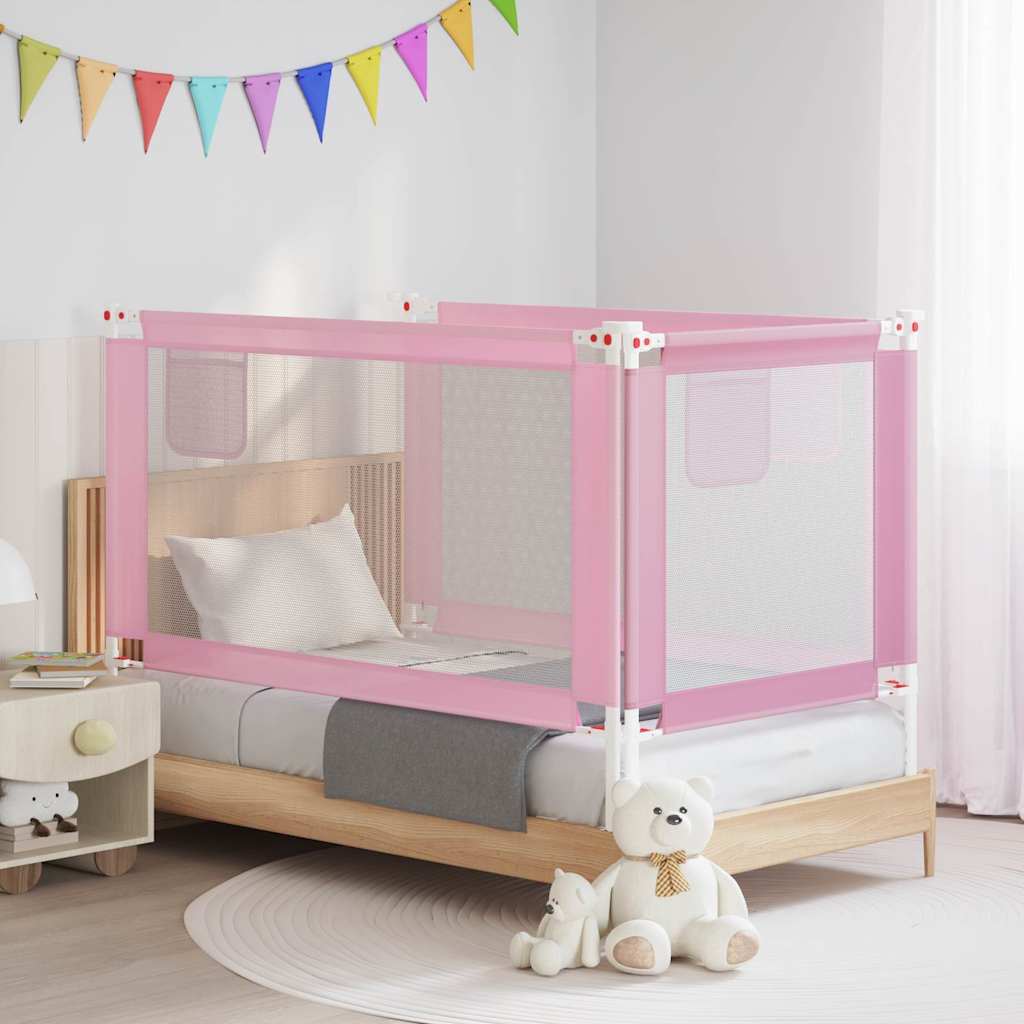Kleinkind-Bettschutzgitter Rosa 150x25 cm Stoff