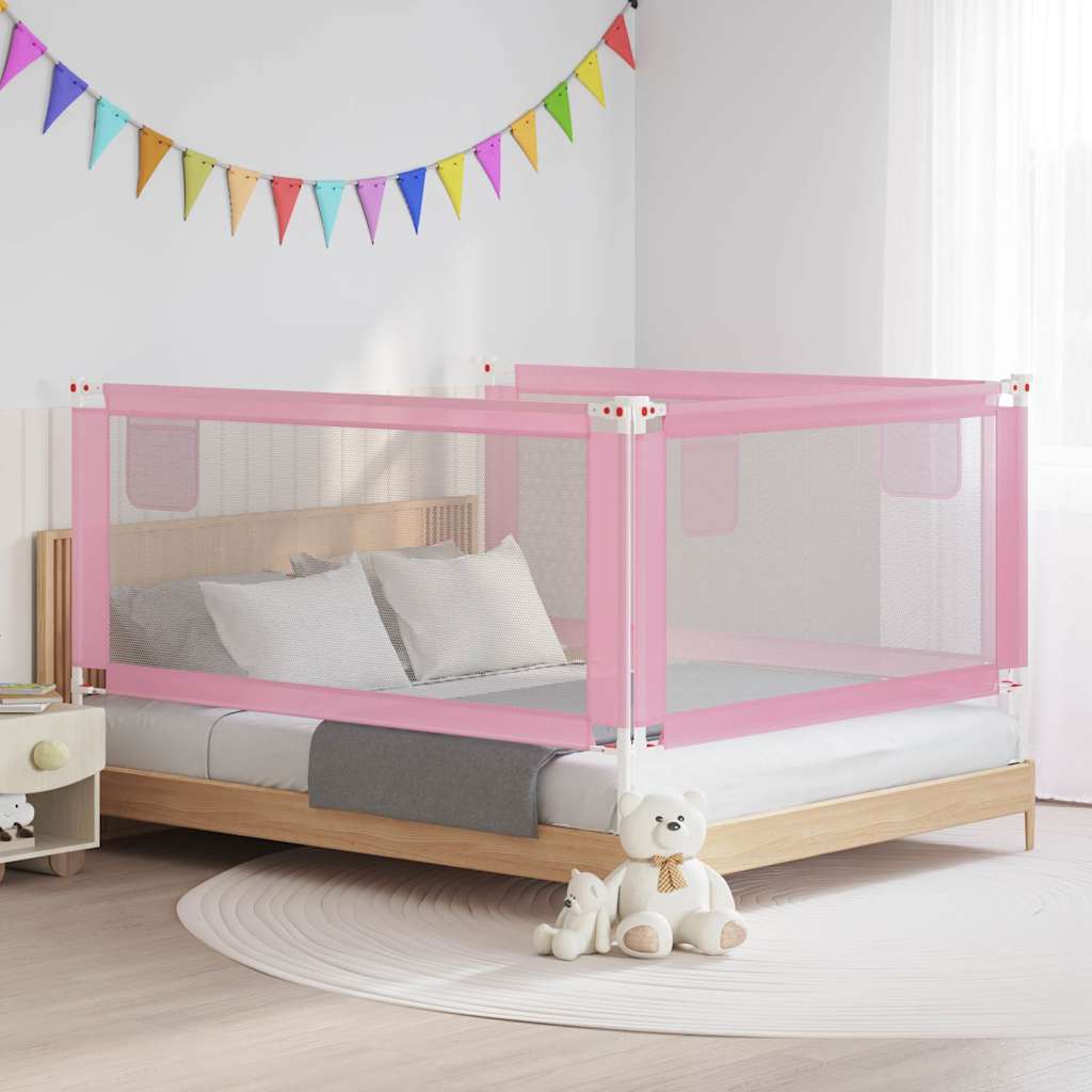 Kleinkind-Bettschutzgitter Rosa 180x25 cm Stoff