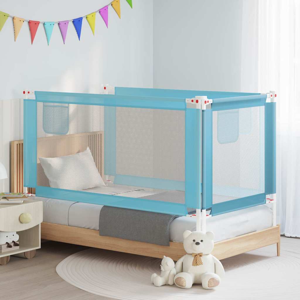 Kleinkind-Bettschutzgitter Blau 160x25 cm Stoff