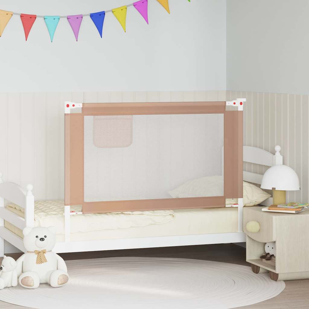 Kleinkind-Bettschutzgitter Taupe 120x25 cm Stoff