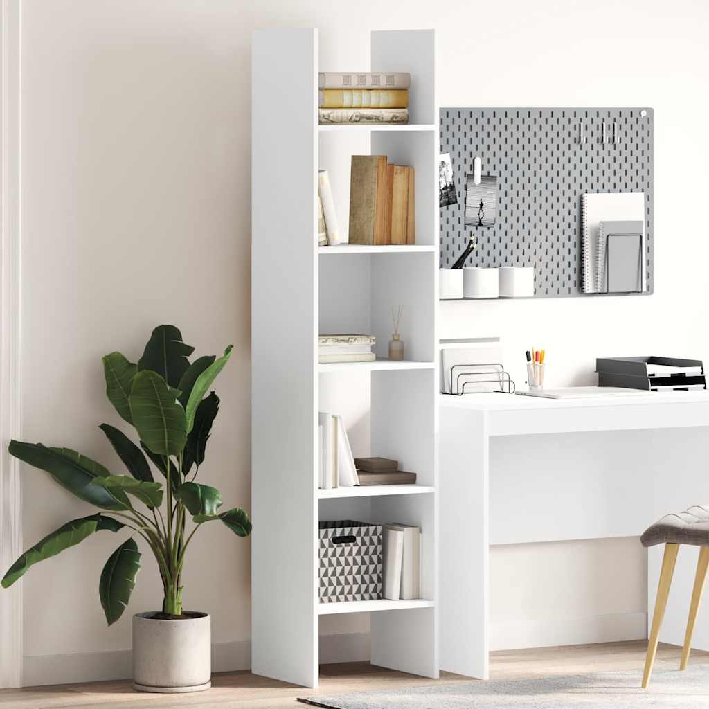 Bücherregal Weiß 40x35x180 cm Holzwerkstoff