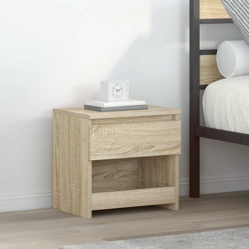 Nachttische 2 Stk. Sonoma-Eiche 40x30x39 cm Holzwerkstoff