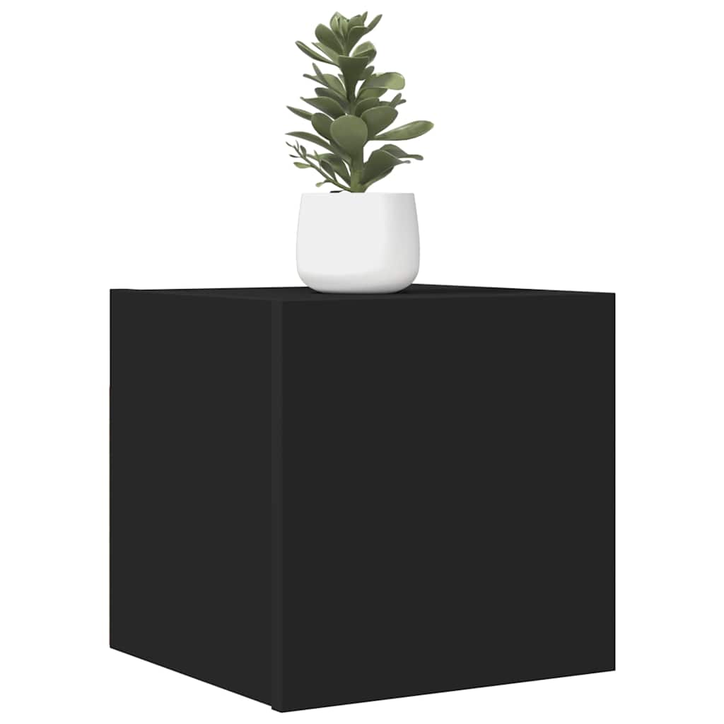 TV-Wandschränke 2 Stk. Schwarz 30,5x30x30 cm