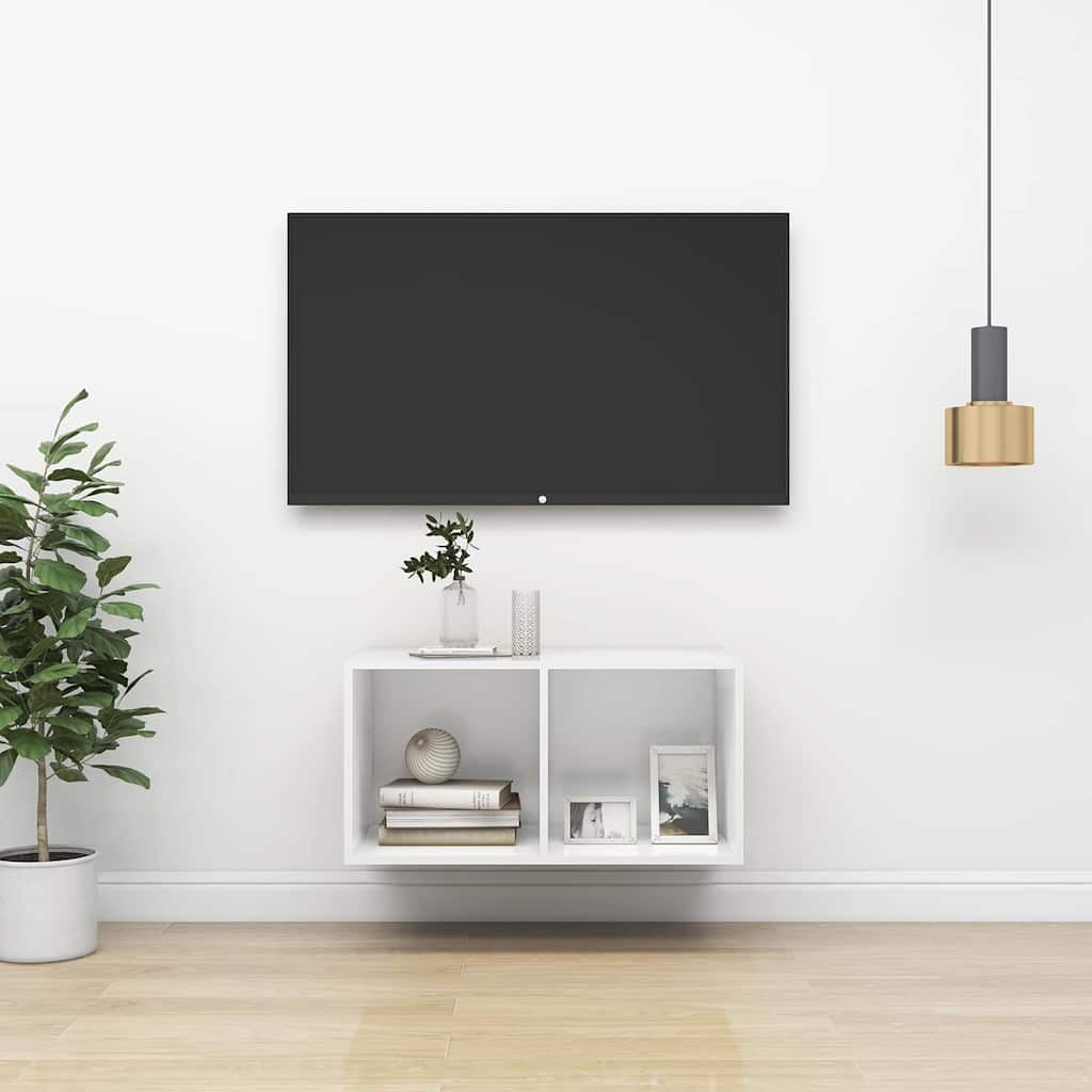 TV-Wandschrank Weiß 37x37x72 cm Holzwerkstoff