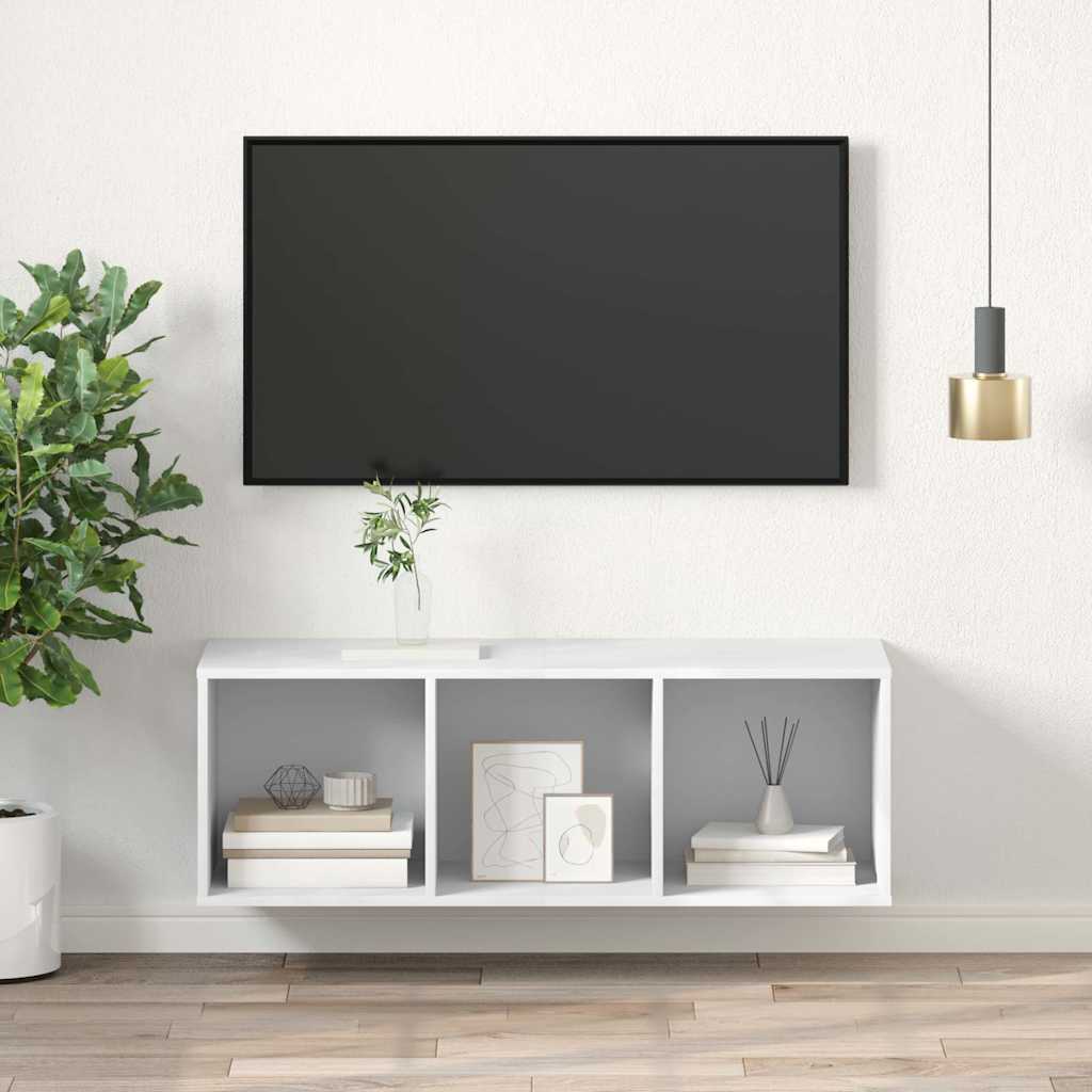 TV-Wandschrank Weiß 37x37x107 cm Holzwerkstoff