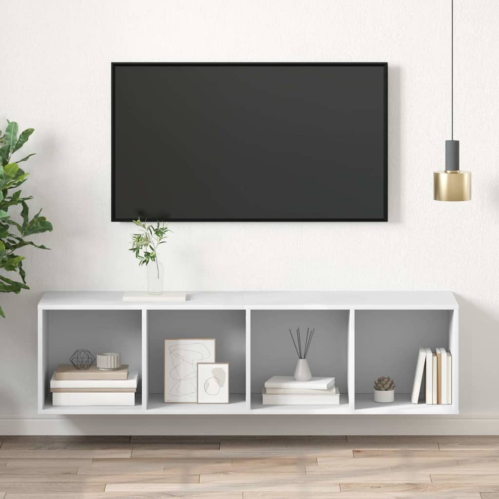 TV-Wandschrank Weiß 37x37x142,5 cm Holzwerkstoff