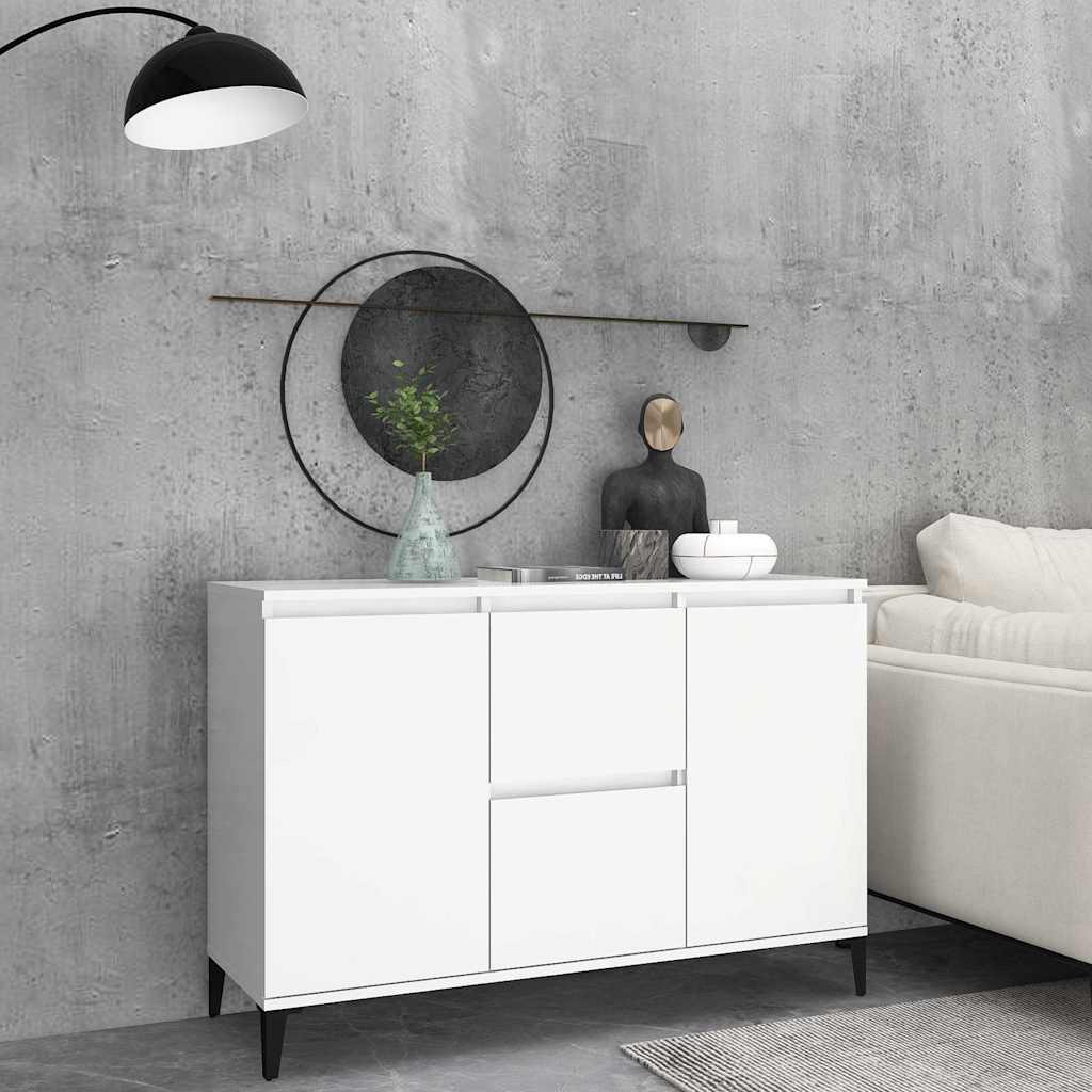 Sideboard Weiß 102x35x70 cm Holzwerkstoff