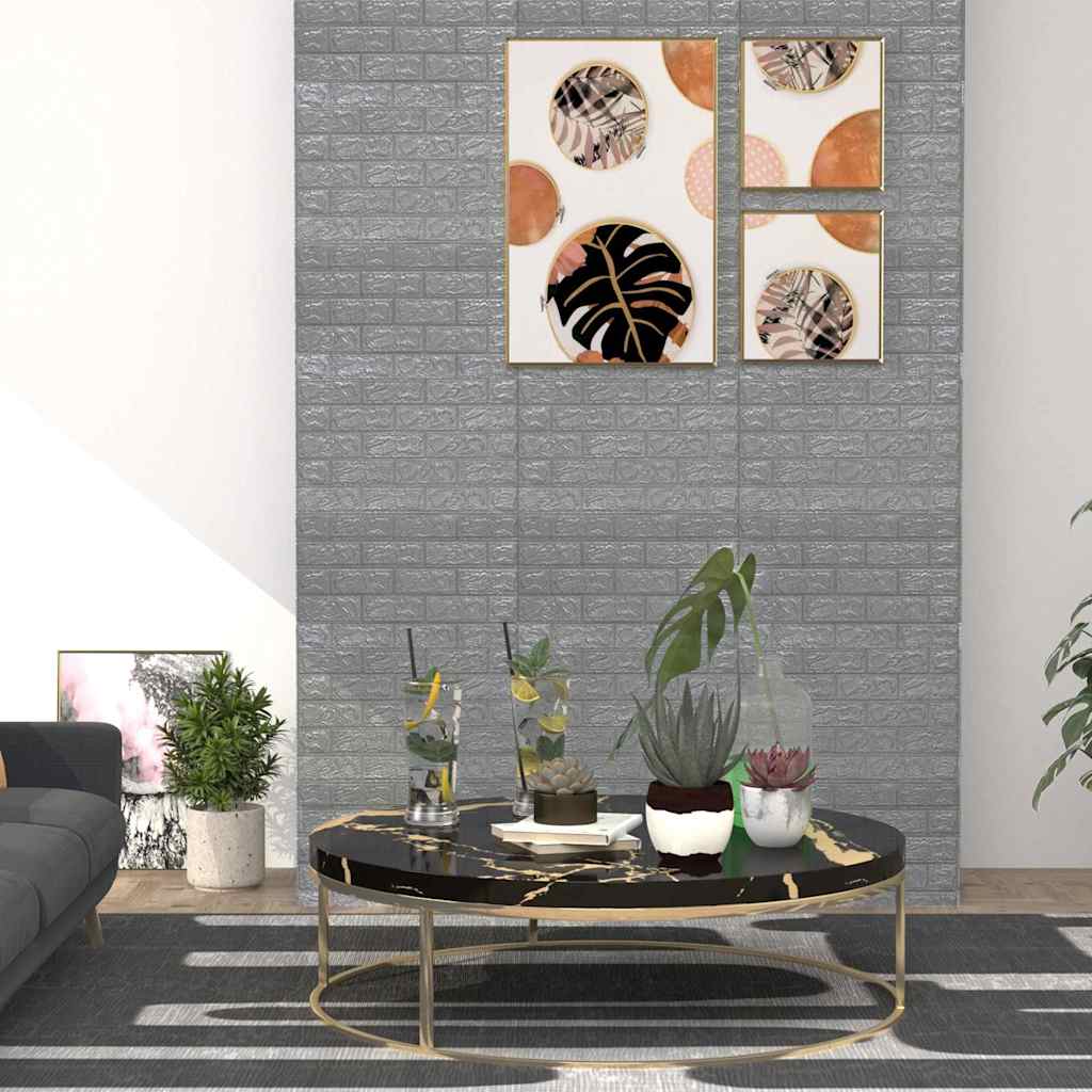 3D Tapete Ziegelstein Selbstklebend 20 Stk. Anthrazit