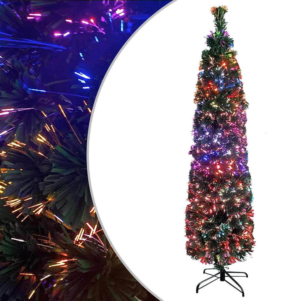 Künstlicher Weihnachtsbaum Schlank mit Ständer 150 cm Glasfaser