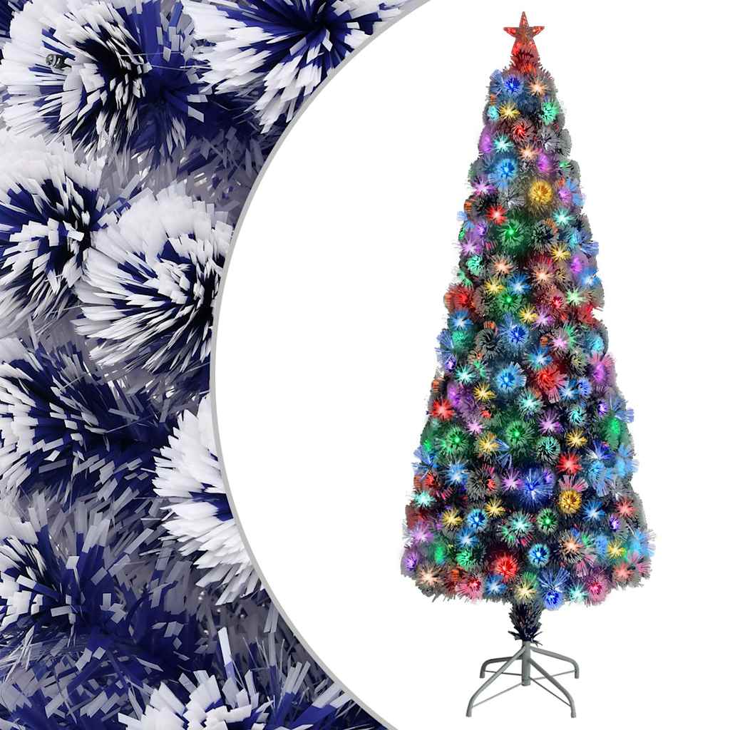 Künstlicher Weihnachtsbaum mit Beleuchtung 210 cm Glasfaser